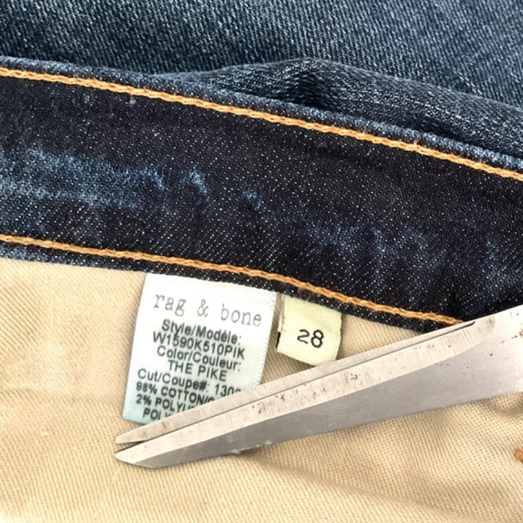 rag & bone Women's Skinny Jeans - Dark Blue - Picture 7 of 8